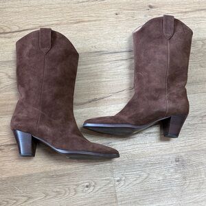 Bibi Lou Chocolate Suede Flavia Boots in like new condition! Size 37